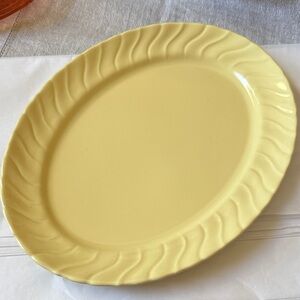 Franciscan ware Coronado Gladding McBean Yellow Ceramic Oval Platter 13”x10”